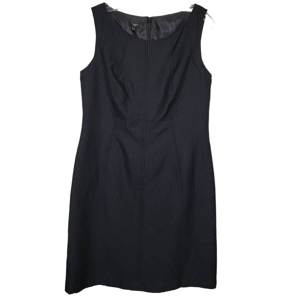 Talbots Women's Textured Sheath A Line Mini Dress Silk Blend Black Size 10 P